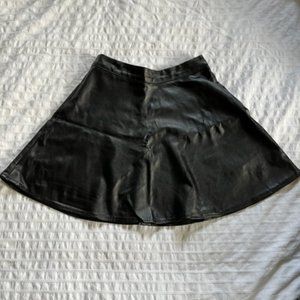 Pleather Mini Circle Skirt